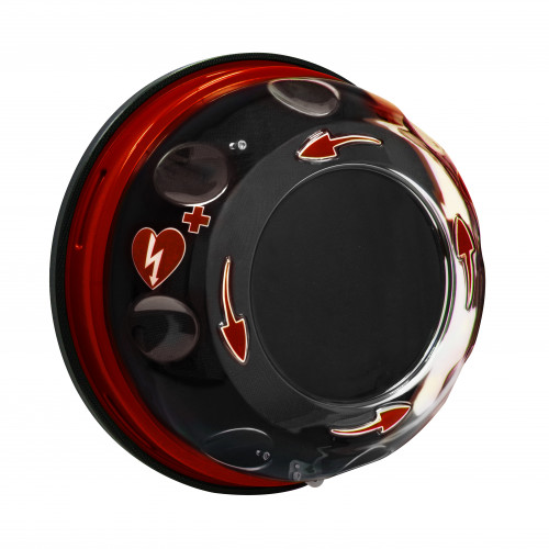 Rotaid Solid Plus Wall Cabinet with Alarm and Red Frame Arrows