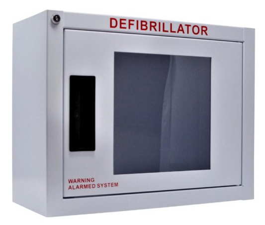 Cabinet Standard Small Alarmed AED Cabinet with Sign Length: 14″, Width: 6″, Height: 11 5/8″