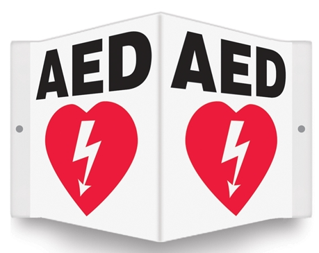 [SIGN-3D-PLASTIC] AED Wall Sign - Projection Style 3D