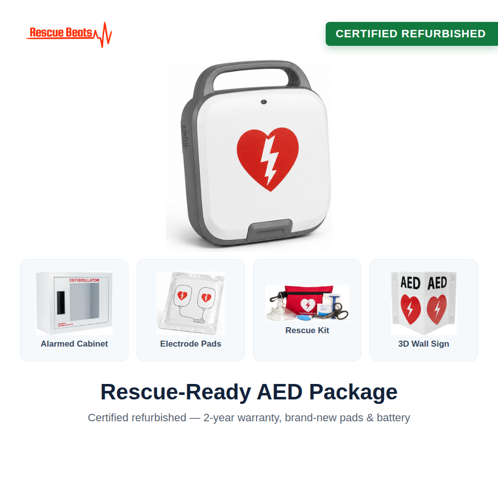 [RR-AED-REFURB] Rescue-Ready AED Package — Certified Refurbished